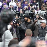 John Harbaugh had a few parting words before everyone left the stage.
